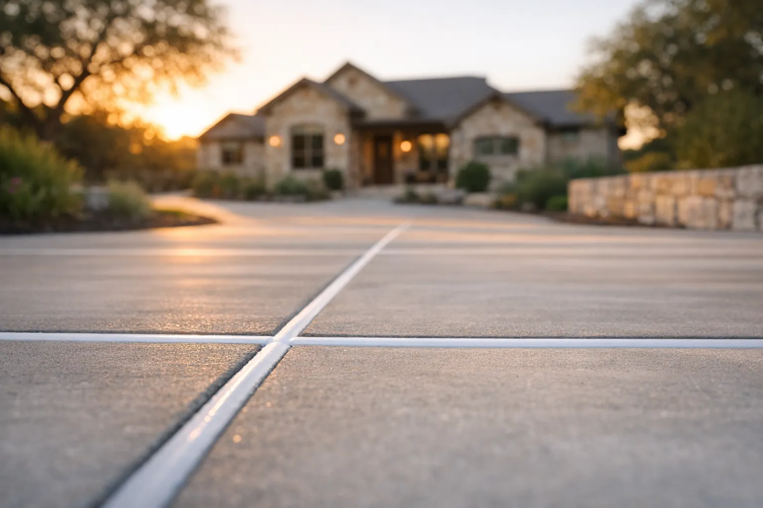 Finished leveled driveway ready for use
